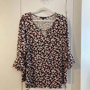 Always Indigo Dots Design Shirt Womens 3x